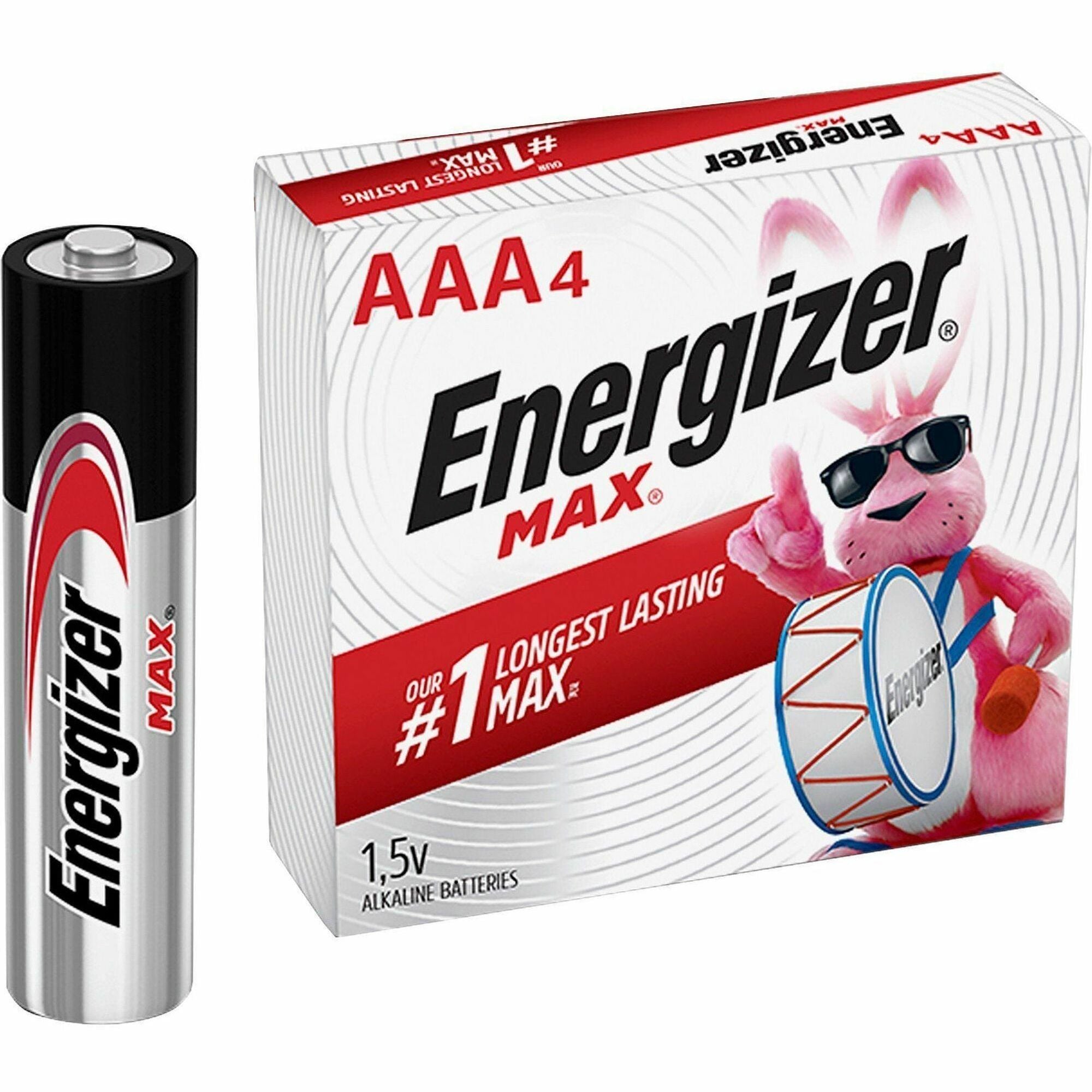 Energizer Max Alkaline AAA Batteries - For Multipurpose, Digital Camera, Toy - AAA - 1.5 V DC - 4 / Pack