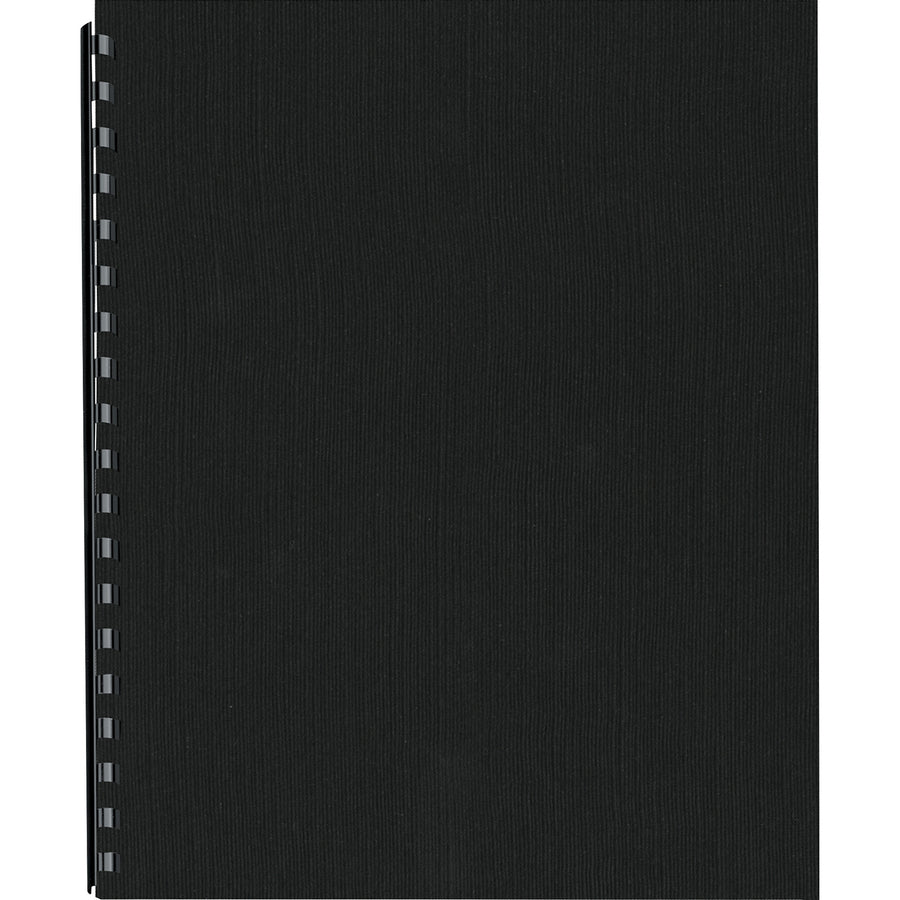 Fellowes Expressions Linen Presentation Covers - 11" Height x 8.5" Width x 0.1" Depth - For Letter 8 1/2" x 11" Sheet - Rectangular - Black - Linen - 200 / Pack - 