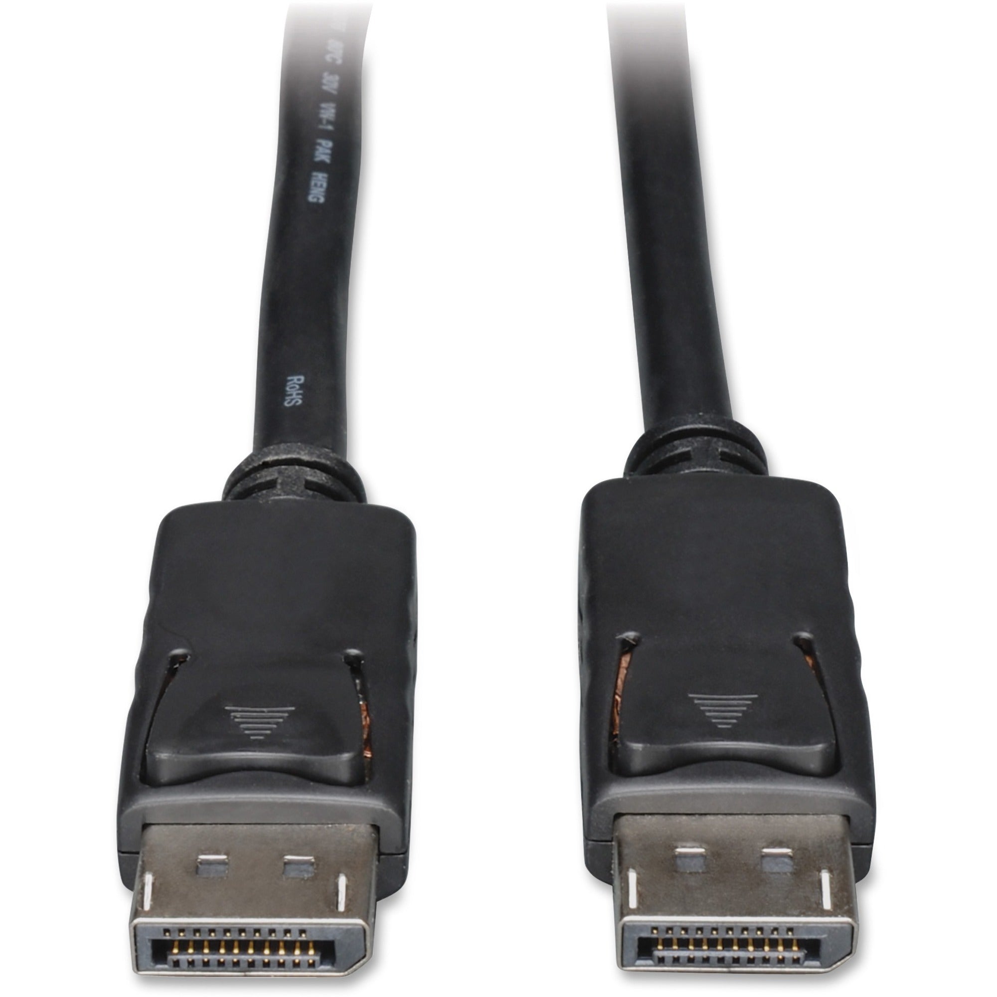 DisplayPort Cable with Latches (M/M), 6 ft, Black