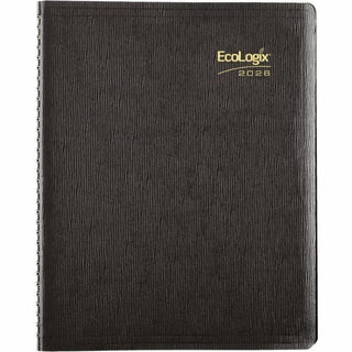 Blueline Recycled Ecologix Weekly Planners - Julian Dates - Weekly - 12 Month - January 2024 - December 2024 - 7:00 AM to 8:45 PM - Quarter-hourly, 7:00 AM to 5:45 PM - Quarter-hourly - 1 Week Double Page Layout - 8 1/2" x 11" Sheet Size - Twin Wire