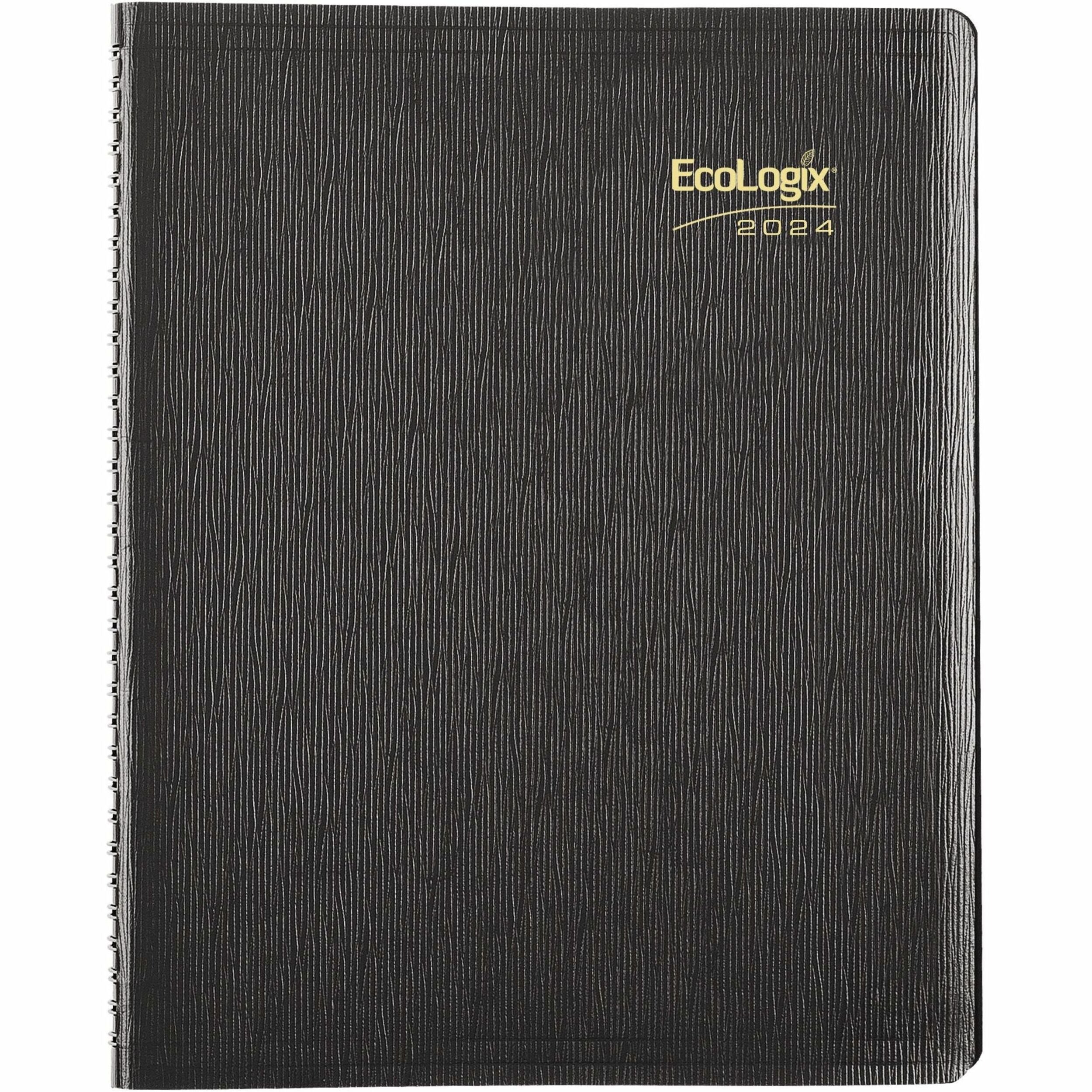 blueline-recycled-ecologix-weekly-planners-julian-dates-weekly-12-month-january-2024-december-2024-700-am-to-845-pm-quarter-hourly-700-am-to-545-pm-quarter-hourly-1-week-double-page-layout-8-1-2-x-11-sheet-size-twin-wire_redcb425wblk - 1