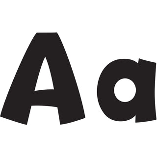 Trend 4" Ready Letter Playful Combo Pack - 83 x Lowercase Letters, 59 x Capital Letter, 36 x Punctuation Marks, 18 x Spanish Accent Mark Shape - Pin-up - Pin Style - Pre-punched - 4" Height x 8" Length - Black - 3 / Pack - 