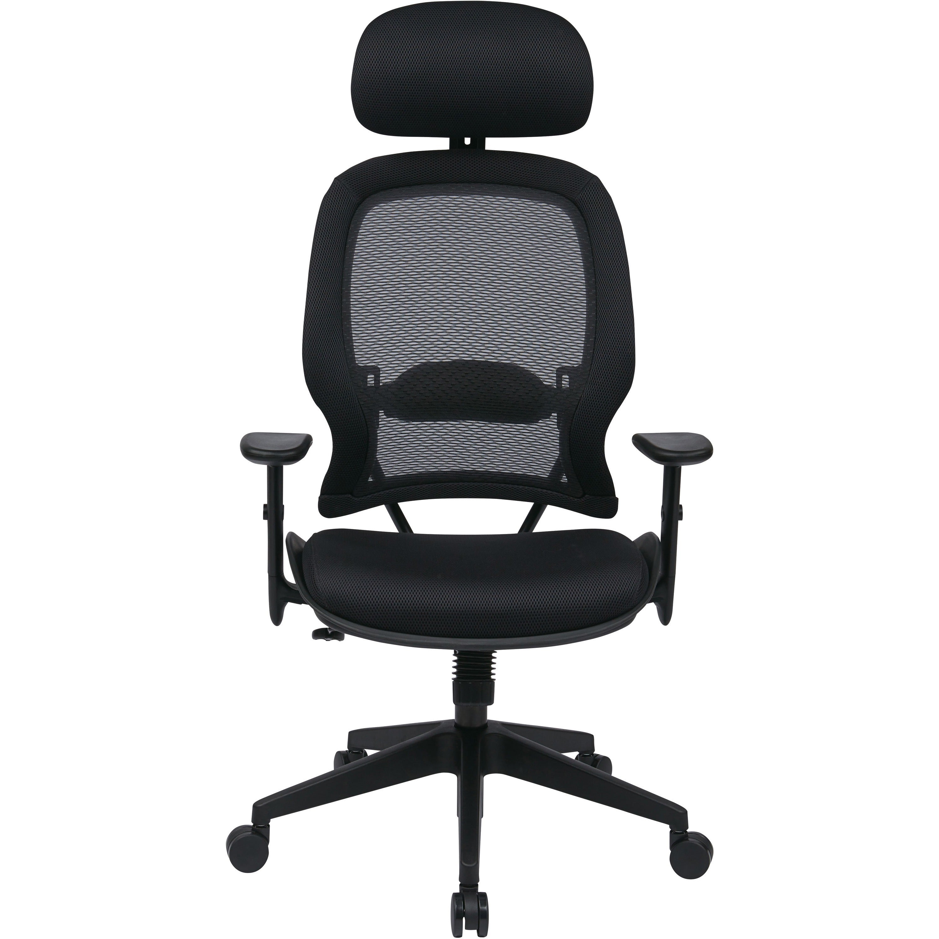 office-star-professional-air-grid-chair-with-adjustable-headrest-mesh-seat-5-star-base-black-1-each_osp55403 - 2