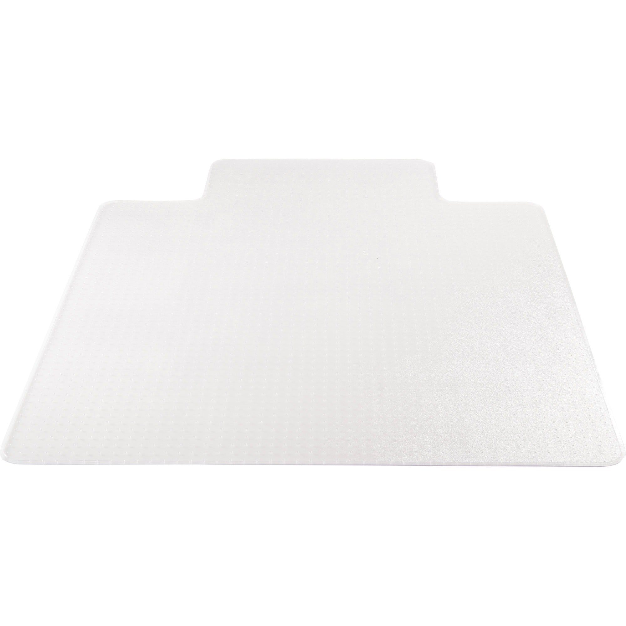 Lorell Standard Lip Chairmat - 48" Length x 36" Width x 0.133" Thickness - Lip Size 10" Length x 19" Width - Vinyl - Clear - 1Each - 