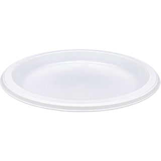 Genuine Joe 10-1/4" Large Plastic Plates - Disposable - Warm White - Plastic Body - 125 / Pack