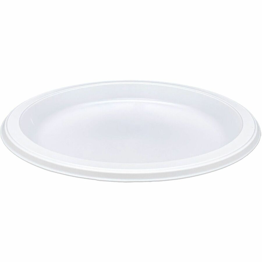 genuine-joe-9-reusable-plastic-plates-serving-disposable-white-plastic-body-125-pack_gjo10329 - 2