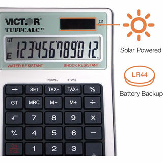 TUFFCALC Desktop Calculator, 12-Digit LCD