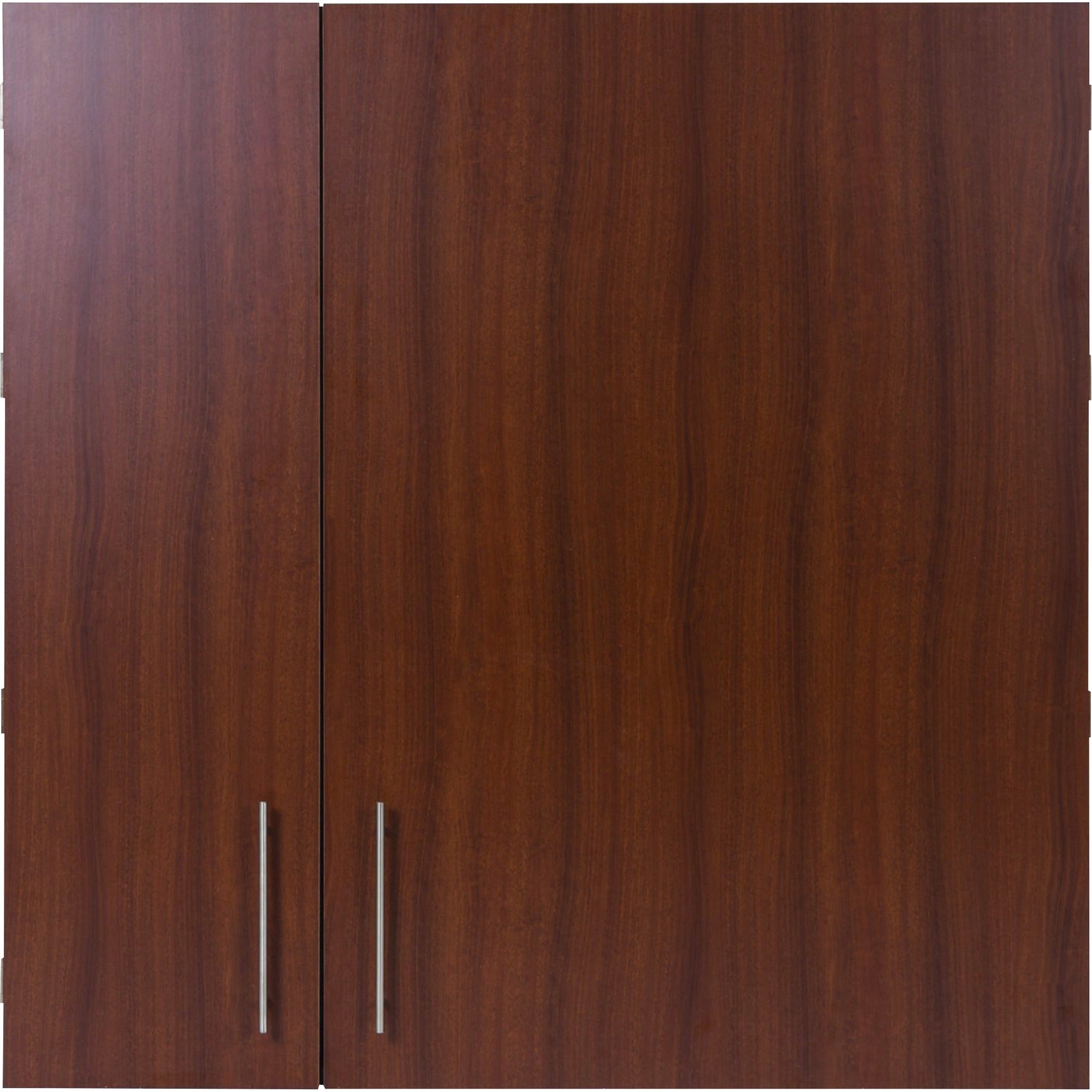 MasterVision 2-door Cherry Conference Cabinet - 48" Height x 48" Width - Porcelain Steel Surface - Cherry Wood Frame - 1 Each - 