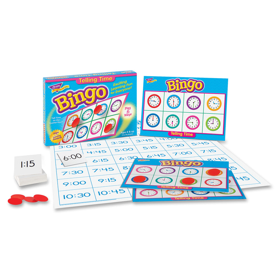 Trend Telling Time Bingo Game - Theme/Subject: Learning - Skill Learning: Time, Language - 6-8 Year - 