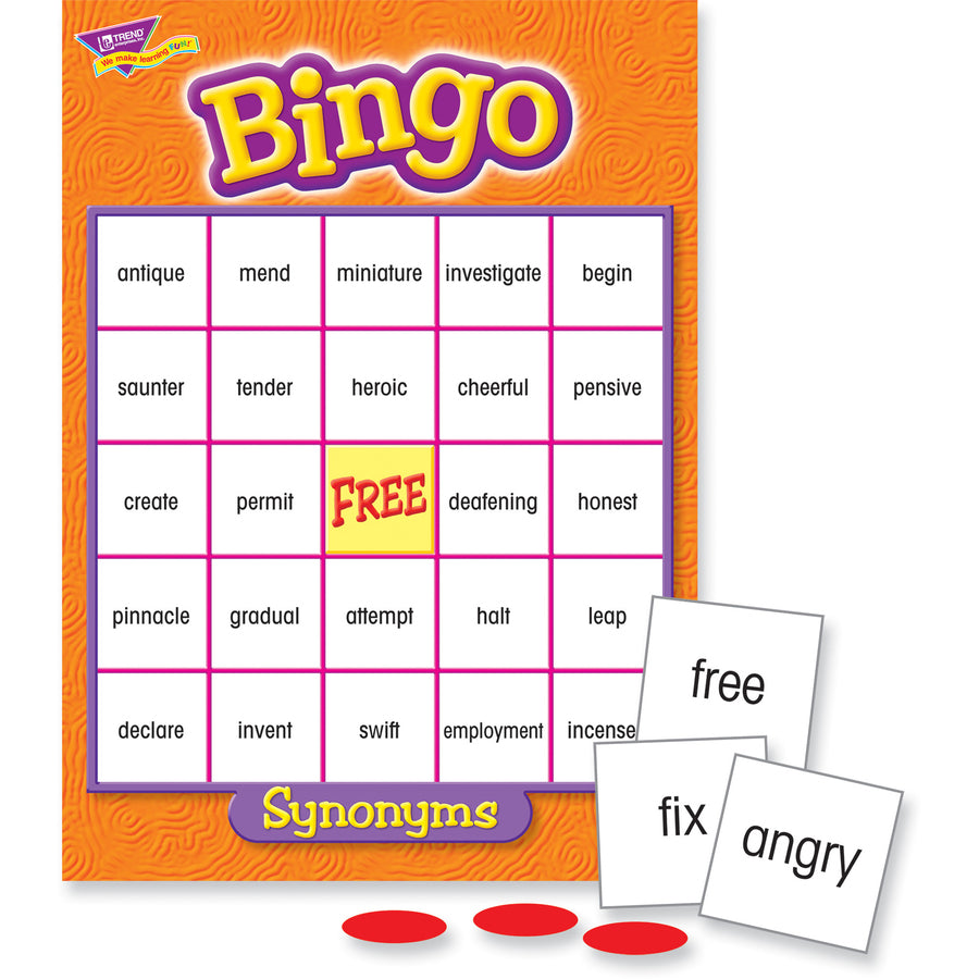 Trend Synonyms Bingo Game - Theme/Subject: Learning - Skill Learning: Language - 9-13 Year - 
