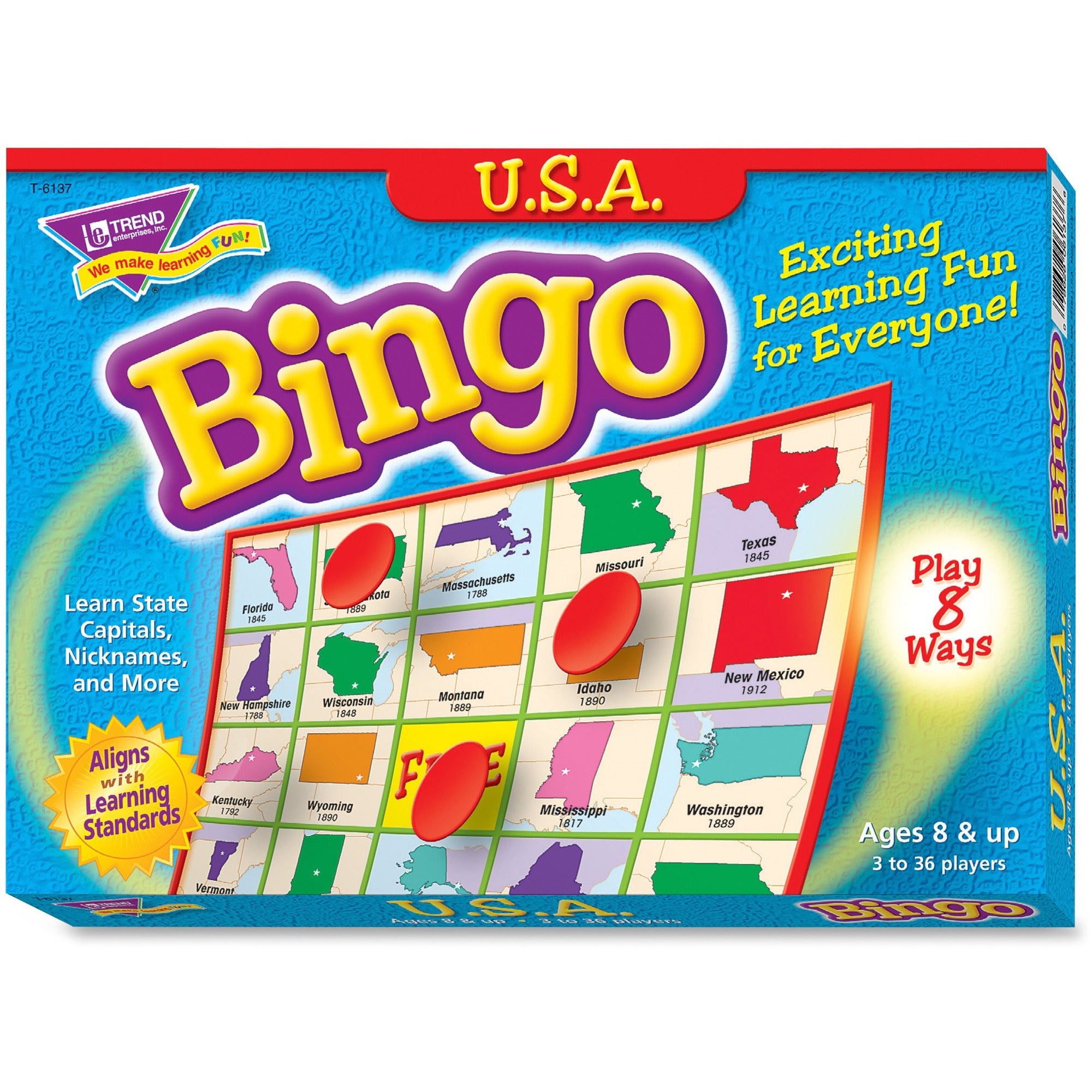 Trend U.S.A. Bingo Game - 8-13 Year - 