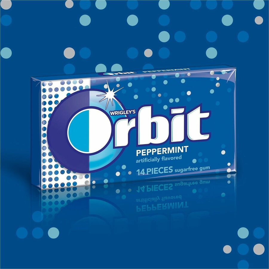Orbit Peppermint Sugarfree Gum - 12 packs - Peppermint - Individually Wrapped - 12 / Box