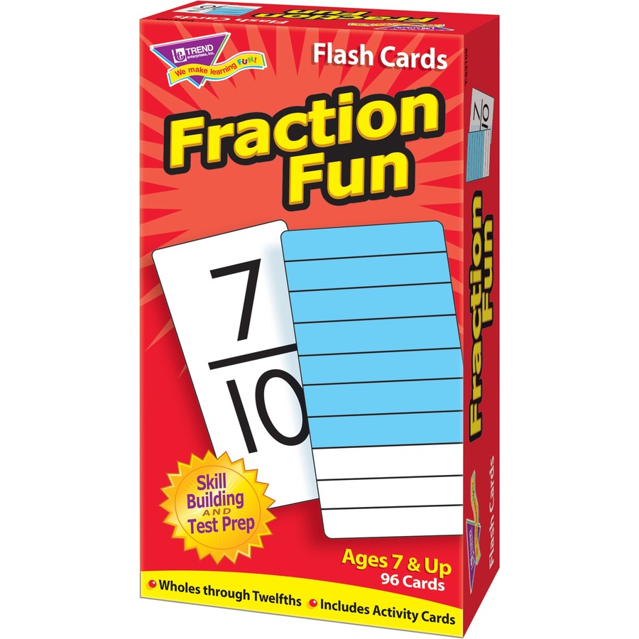 Trend Fraction Fun Flash Cards - Educational - 1 / Box