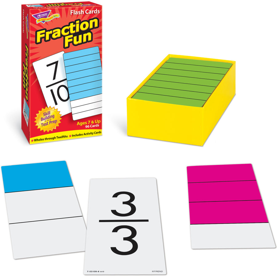 Trend Fraction Fun Flash Cards - Educational - 1 / Box - 