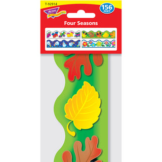 Trend Four Seasons Trimmer Pack - 4 x Seasonal Image Shape - Precut, Reusable - 1872" Length - 48 / Set - 