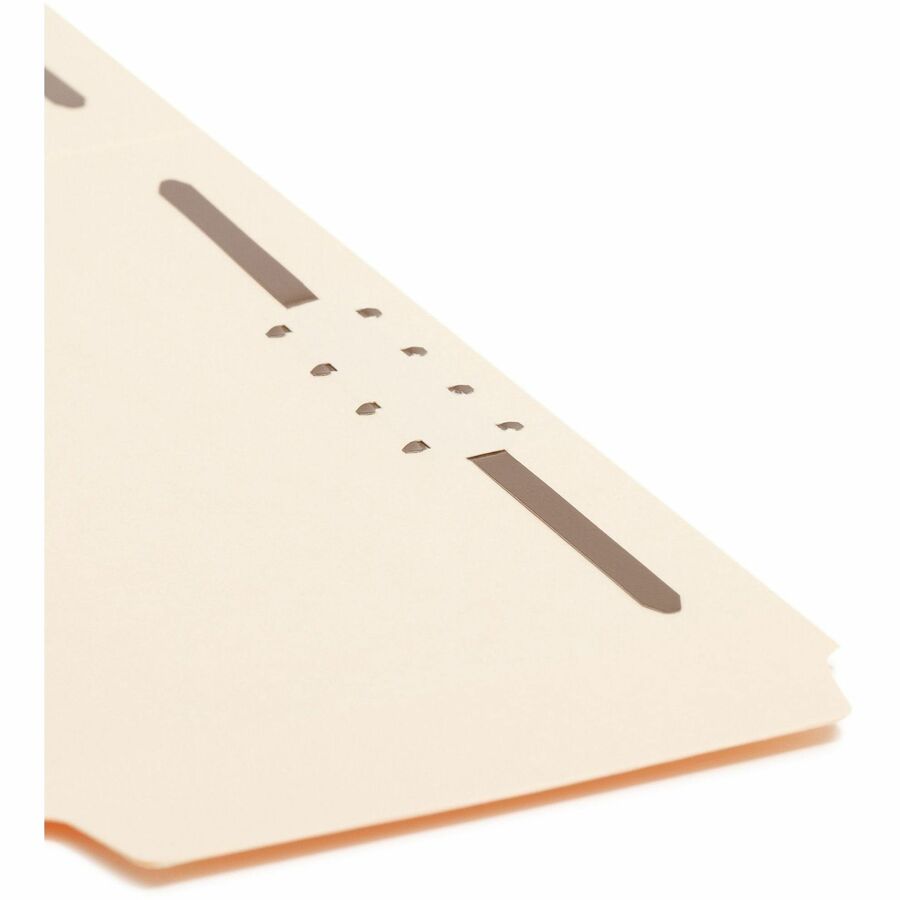 SuperTab Reinforced Guide Height Fastener Folders, 11-pt Manila, 0.75" Expansion, 2 Fasteners, Letter Size, Manila, 50/Box