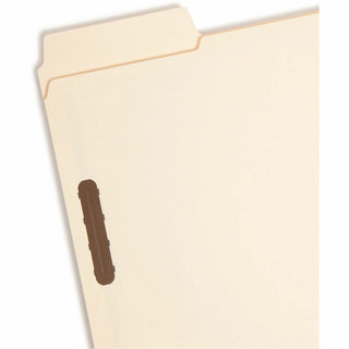 SuperTab Reinforced Guide Height Fastener Folders, 11-pt Manila, 0.75" Expansion, 2 Fasteners, Letter Size, Manila, 50/Box