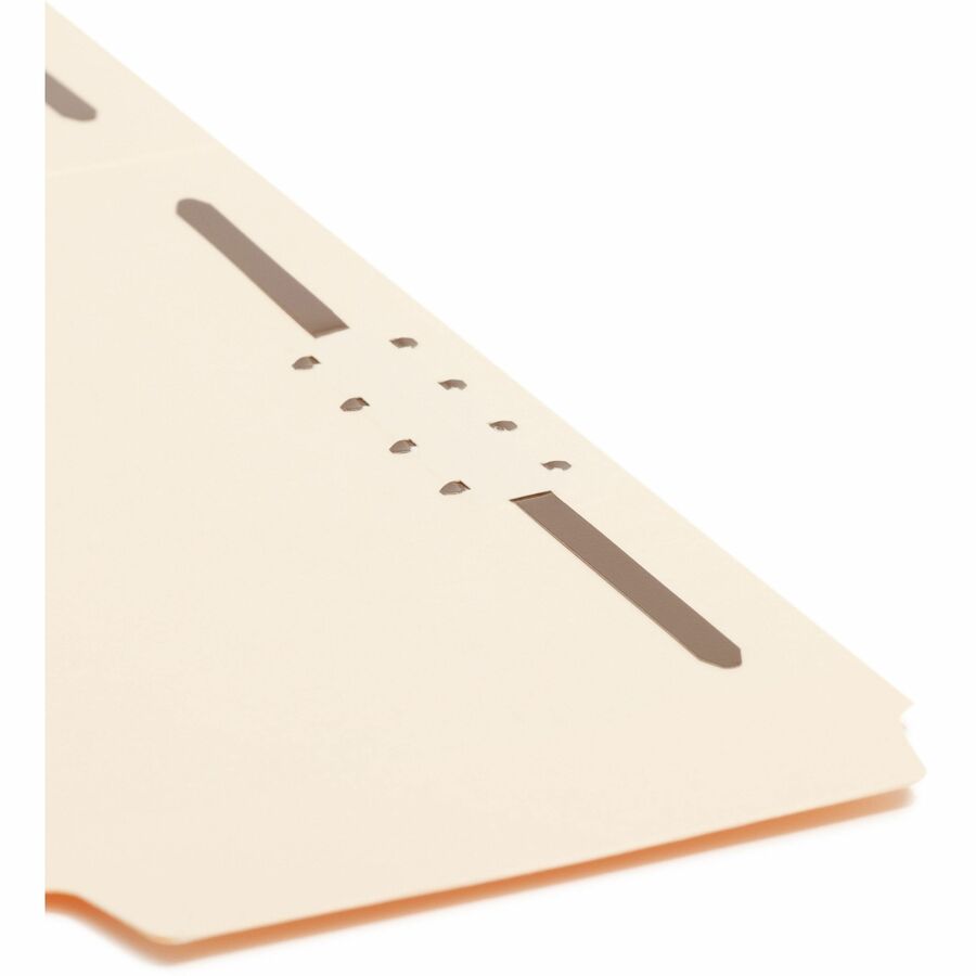 SuperTab Reinforced Guide Height Fastener Folders, 11-pt Manila, 0.75" Expansion, 2 Fasteners, Letter Size, Manila, 50/Box