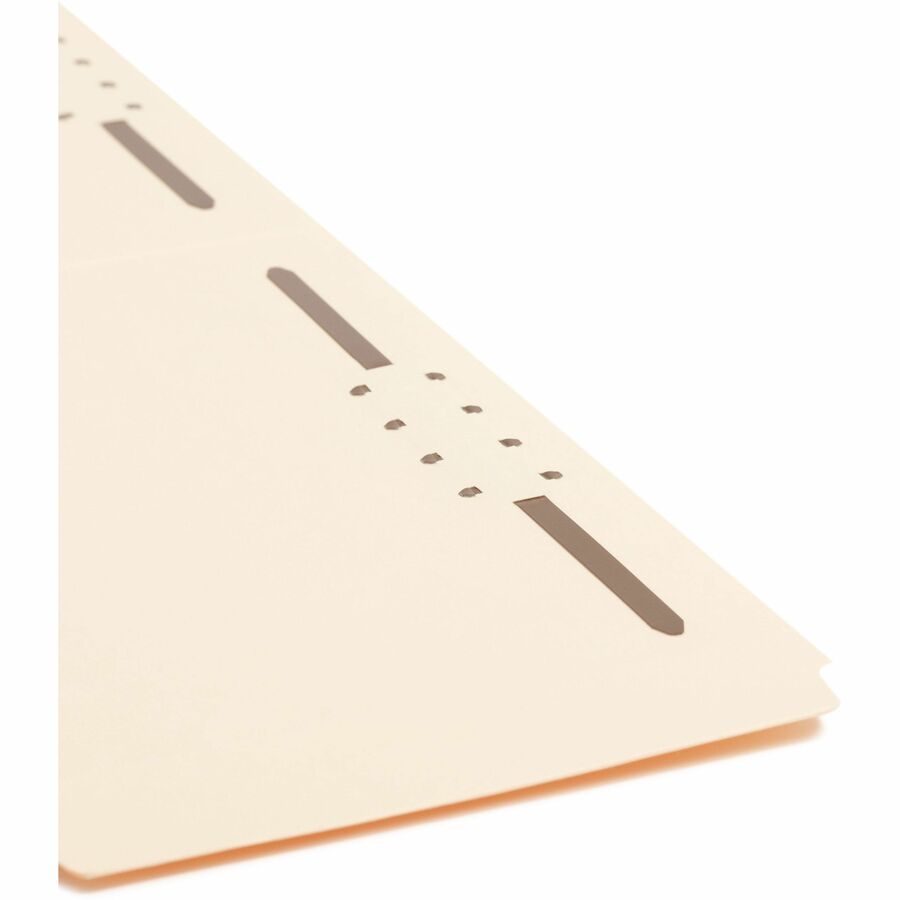 SuperTab Reinforced Guide Height Fastener Folders, 11-pt Manila, 0.75" Expansion, 2 Fasteners, Legal Size, Manila, 50/Box