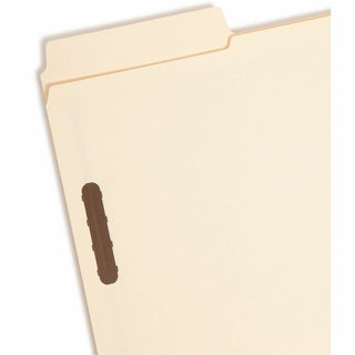 SuperTab Reinforced Guide Height Fastener Folders, 11-pt Manila, 0.75" Expansion, 2 Fasteners, Legal Size, Manila, 50/Box