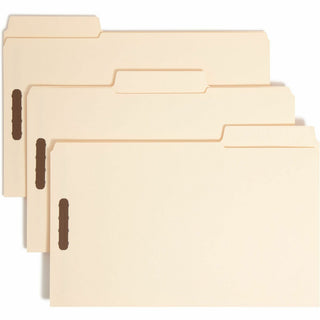 SuperTab Reinforced Guide Height Fastener Folders, 11-pt Manila, 0.75" Expansion, 2 Fasteners, Legal Size, Manila, 50/Box