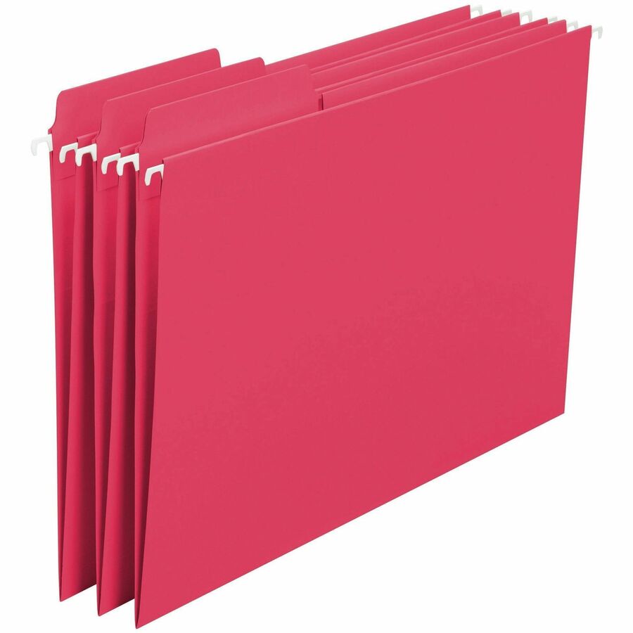 FasTab Hanging Folders, Letter Size, 1/3-Cut Tabs, Red, 20/Box