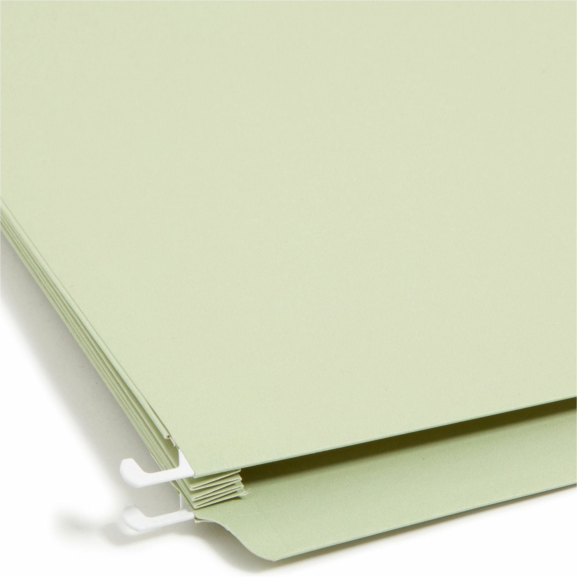 Smead FasTab 1/3 Tab Cut Legal Recycled Hanging Folder - 8 1/2" x 14" - 3 1/2" Expansion - Top Tab Location - Assorted Position Tab Position - Moss - 10% Recycled - 9 / Box - 