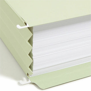 Smead FasTab 1/3 Tab Cut Legal Recycled Hanging Folder - 8 1/2" x 14" - 3 1/2" Expansion - Top Tab Location - Assorted Position Tab Position - Moss - 10% Recycled - 9 / Box - 