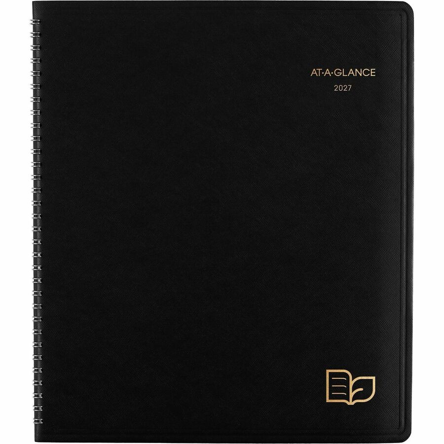 Recycled Monthly Planner, 11 x 9, Black Cover, 13-Month (Jan to Jan): 2024 to 2025