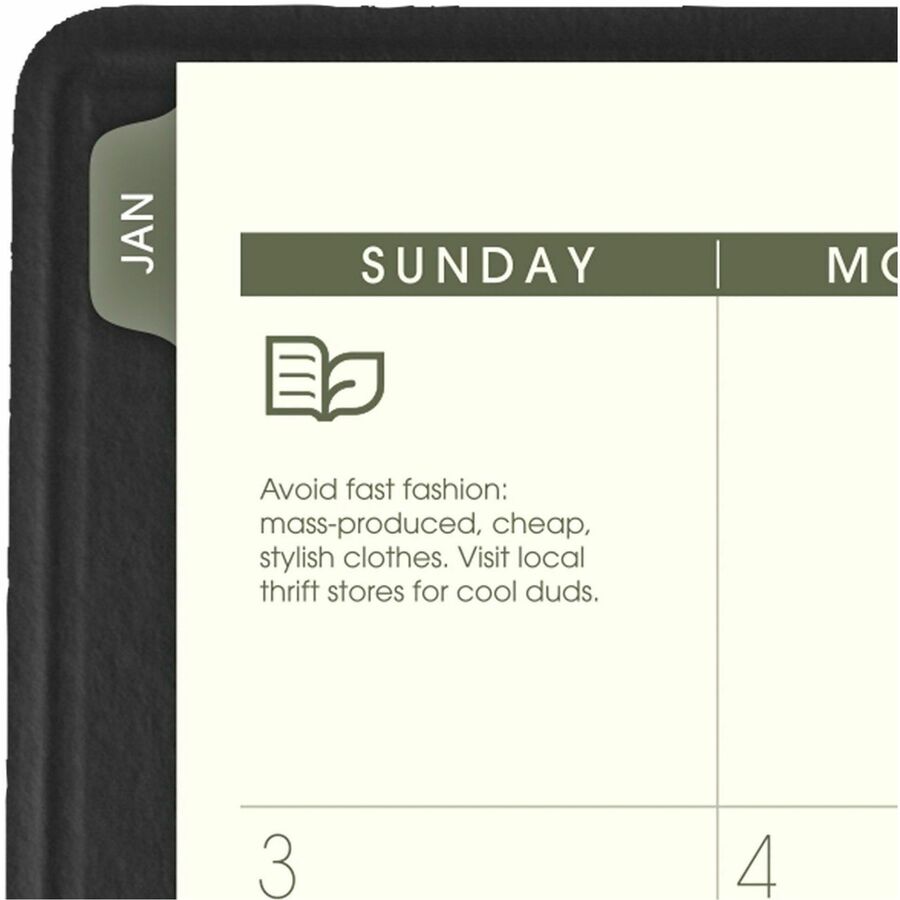 At-A-Glance Recycled Appointment Book Planner - Large Size - Julian Dates - Weekly, Monthly - 1 Year - January 2024 - December 2024 - 7:00 AM to 8:45 PM - Quarter-hourly, 7:00 AM to 5:30 PM - Quarter-hourly - 1 Week, 1 Month Double Page Layout - 8 1/