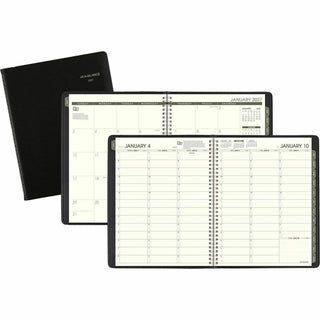 At-A-Glance Recycled Appointment Book Planner - Large Size - Julian Dates - Weekly, Monthly - 1 Year - January 2024 - December 2024 - 7:00 AM to 8:45 PM - Quarter-hourly, 7:00 AM to 5:30 PM - Quarter-hourly - 1 Week, 1 Month Double Page Layout - 8 1/