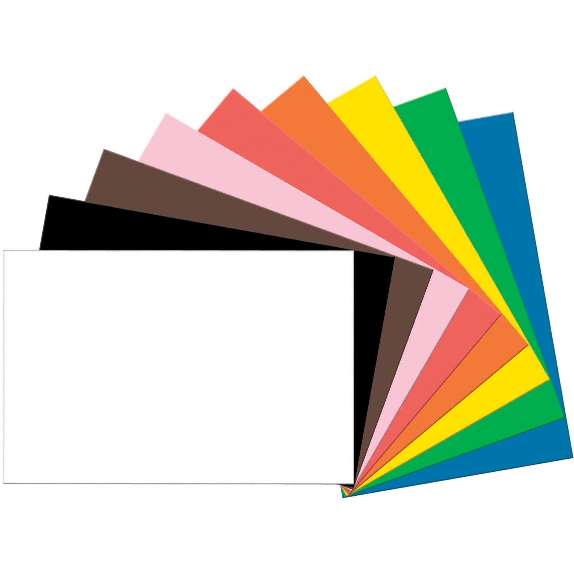 Tru-Ray Heavyweight Construction Paper - 36"Width x 24"Length - 50 / Pack - Assorted - Sulphite