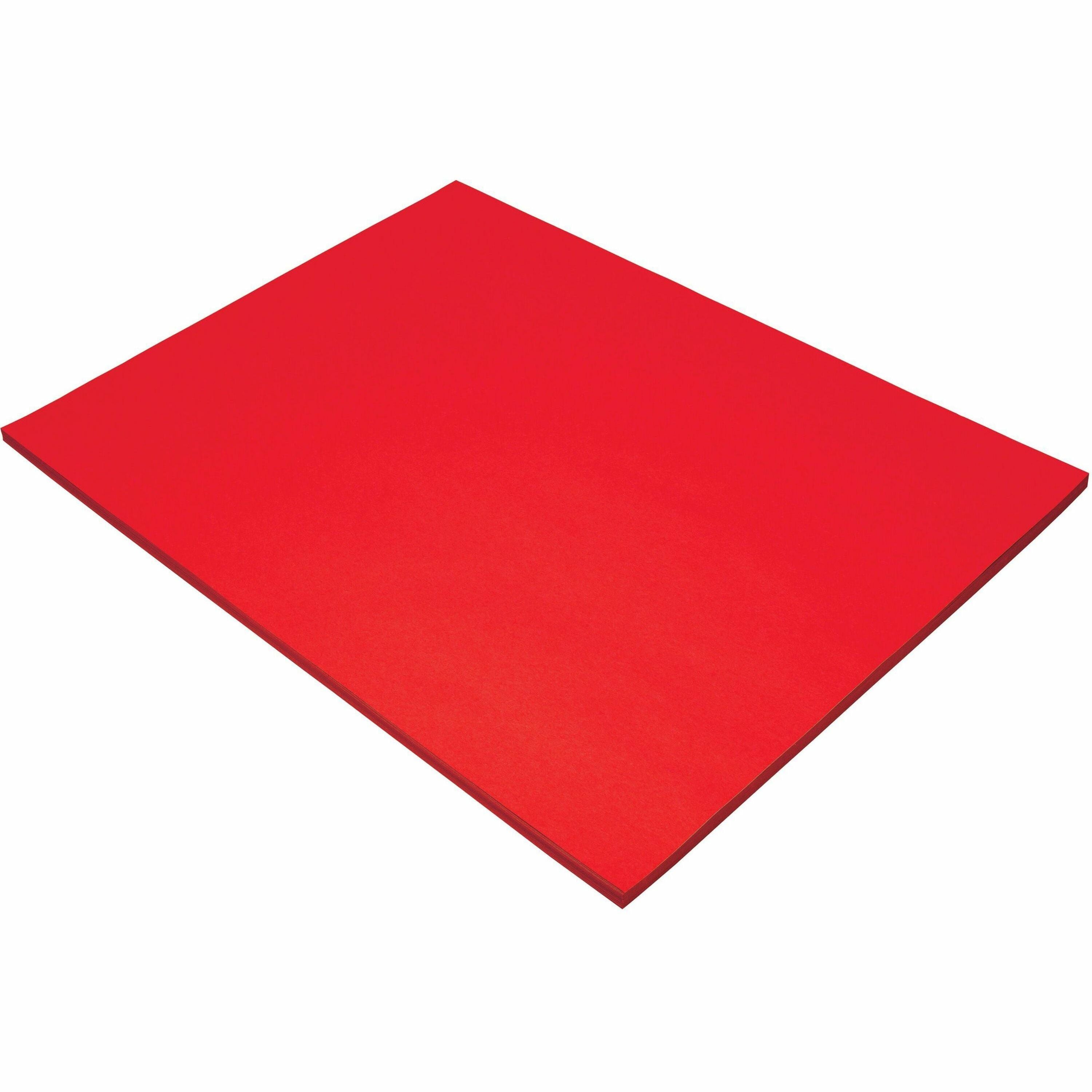 Tru-Ray Construction Paper - 24"Width x 18"Length - 50 / Pack - Festive Red - 