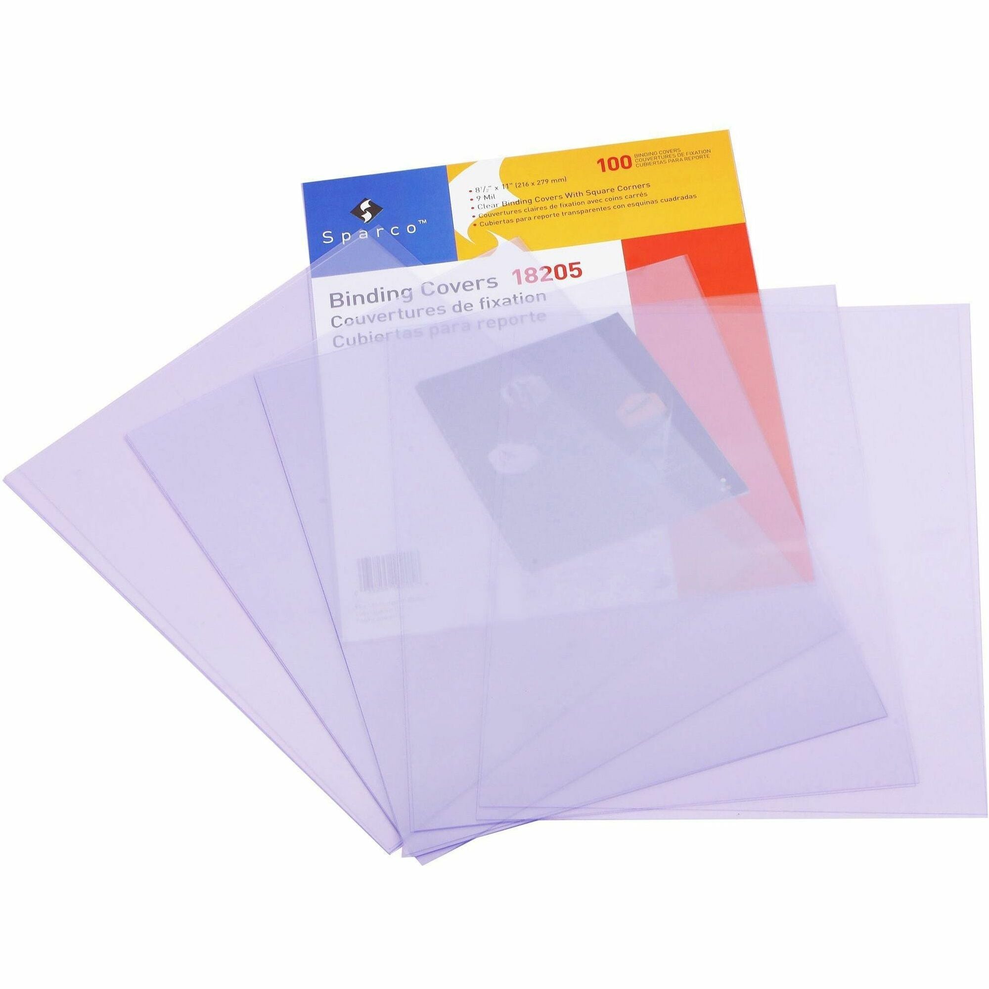 Sparco Clear View 18205 Premium Presentation Cover - 8 1/2" x 11" - Plastic - Clear - 100 / Box