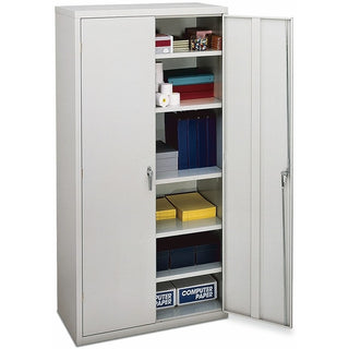 Assembled Storage Cabinet, 36w x 18.13d x 71.75h, Light Gray