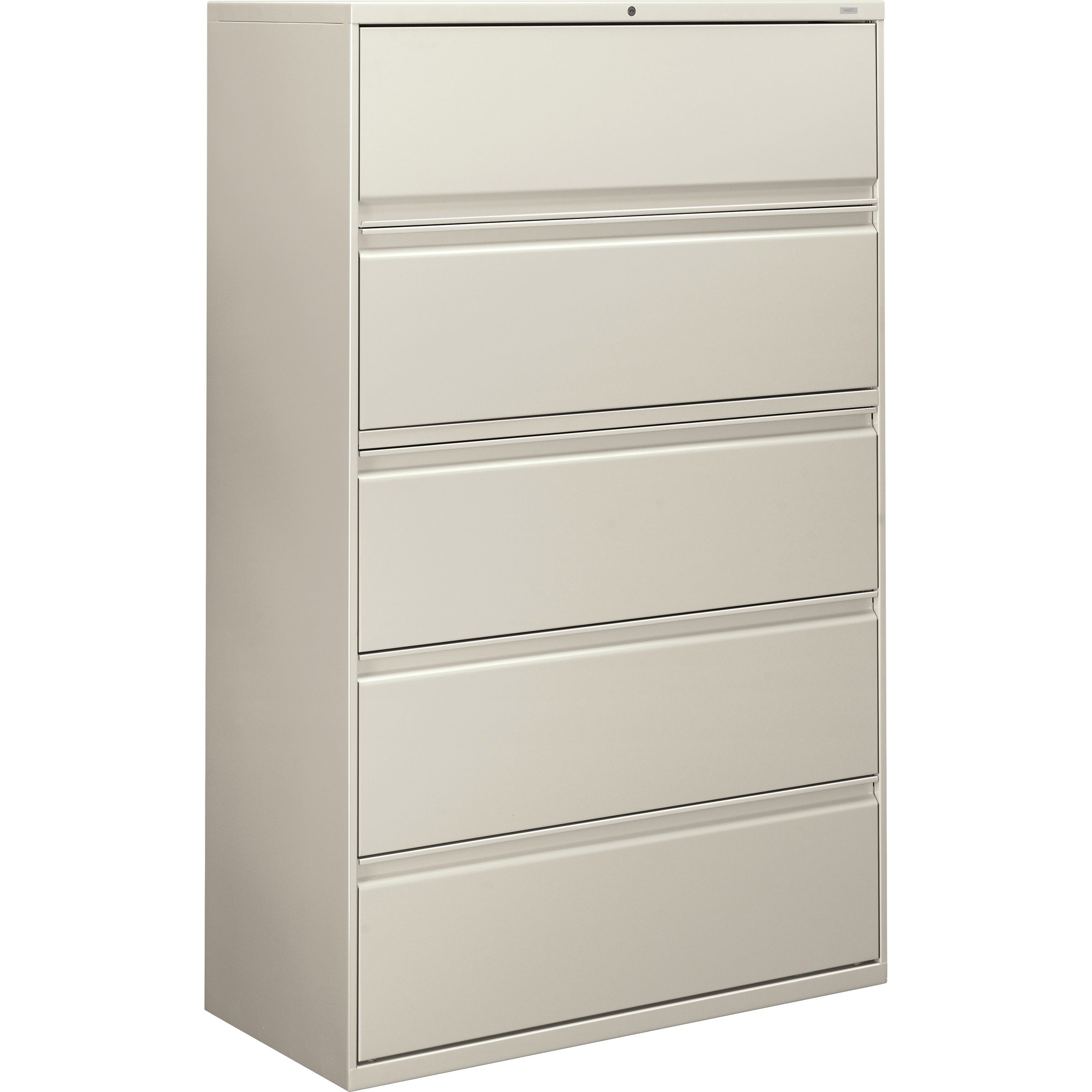 HON Brigade 800 H895 Lateral File - 42" x 18"67" - 5 Drawer(s) - Finish: Light Gray - 