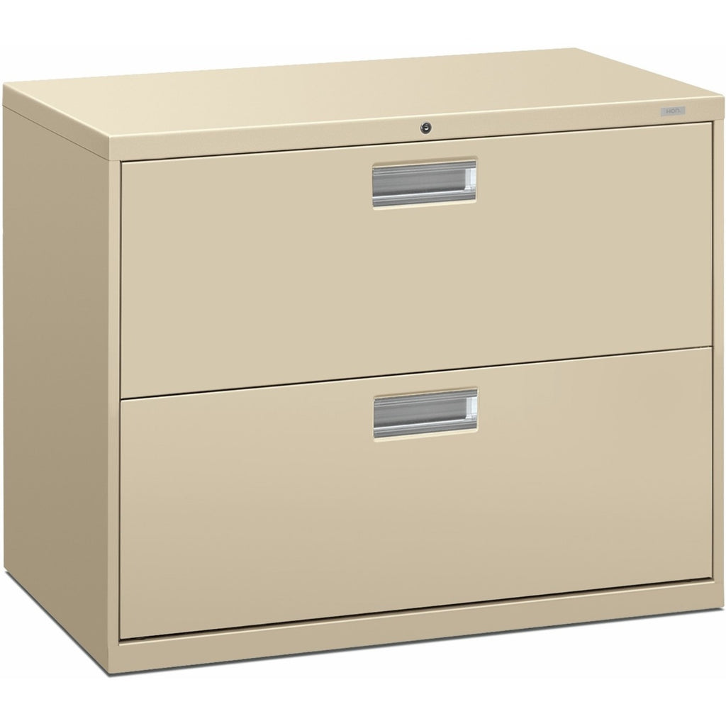 Brigade 600 Series Lateral File, 2 Legal/Letter-Size File Drawers, Putty, 36" x 18" x 28