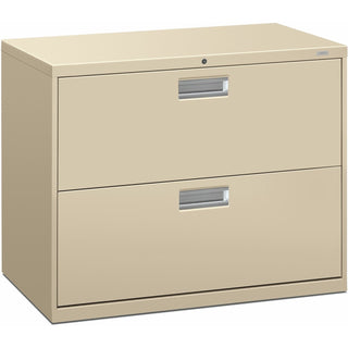 Brigade 600 Series Lateral File, 2 Legal/Letter-Size File Drawers, Putty, 36" x 18" x 28