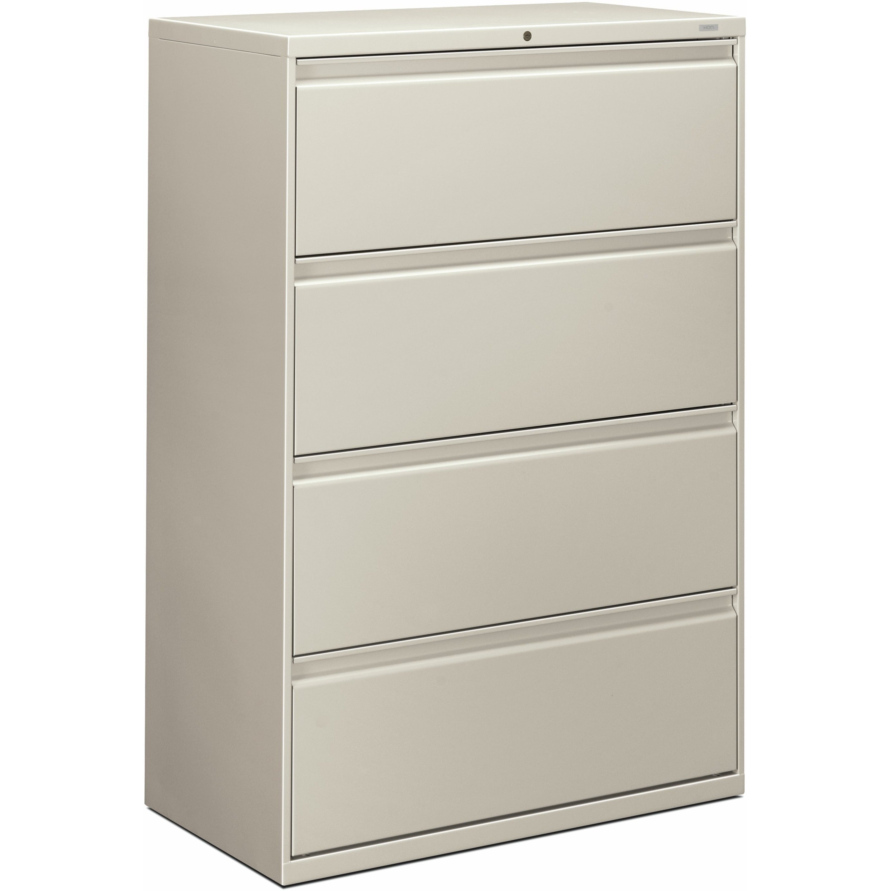 HON Brigade 800 H884 Lateral File - 36" x 18"53.3" - 4 Drawer(s) - Finish: Light Gray - 
