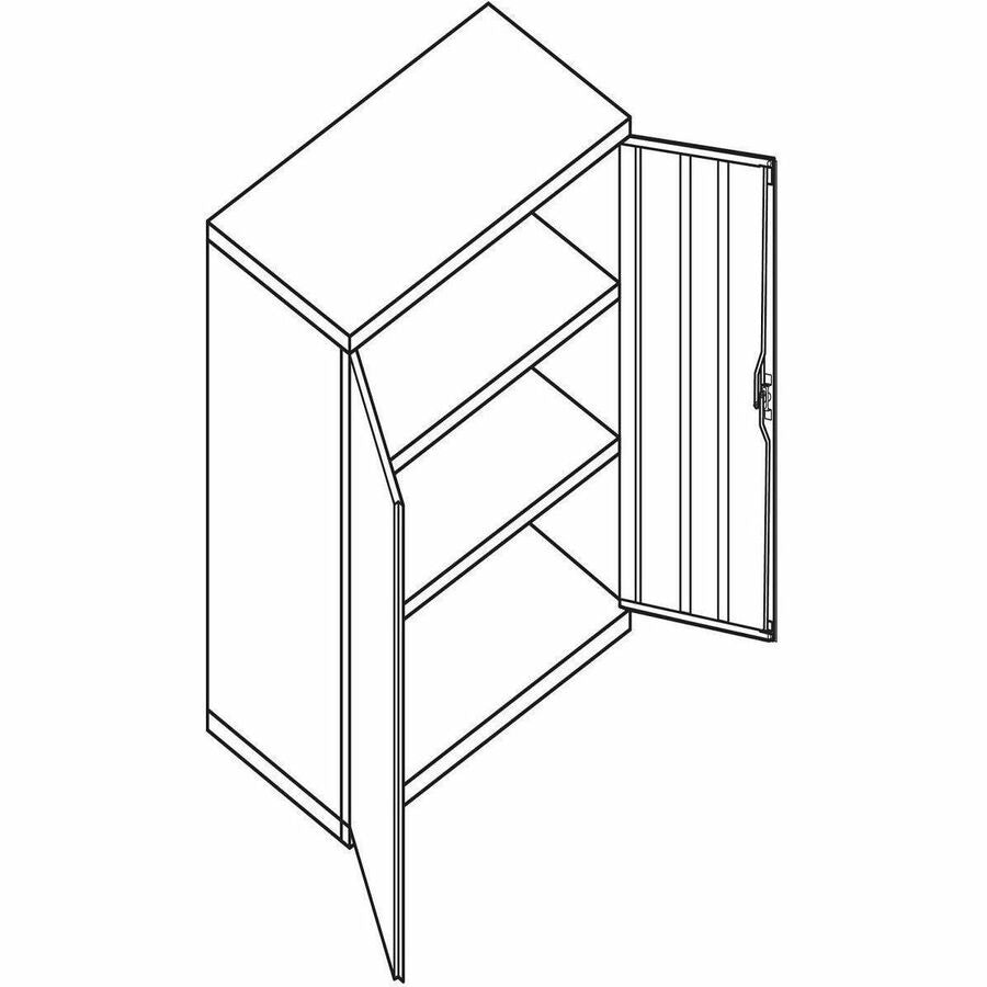 Assembled Storage Cabinet, 36w x 18.13d x 41.75h, Light Gray
