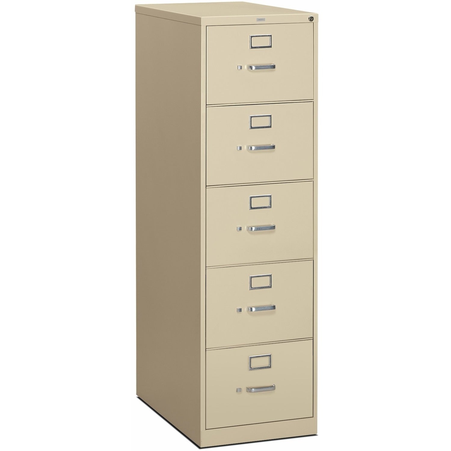 310 Series Vertical File, 5 Legal-Size File Drawers, Putty, 18.25" x 26.5" x 60