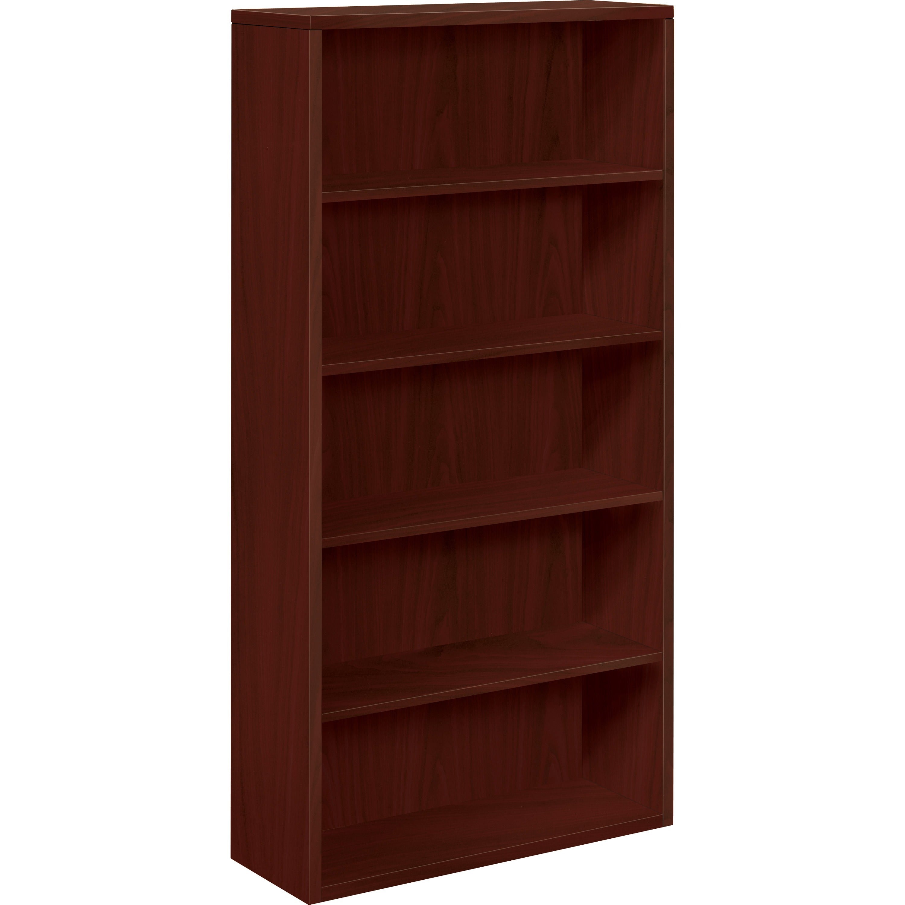 10500 Series Laminate Bookcase, Five-Shelf, 36w x 13.13d x 71h, Mahogany