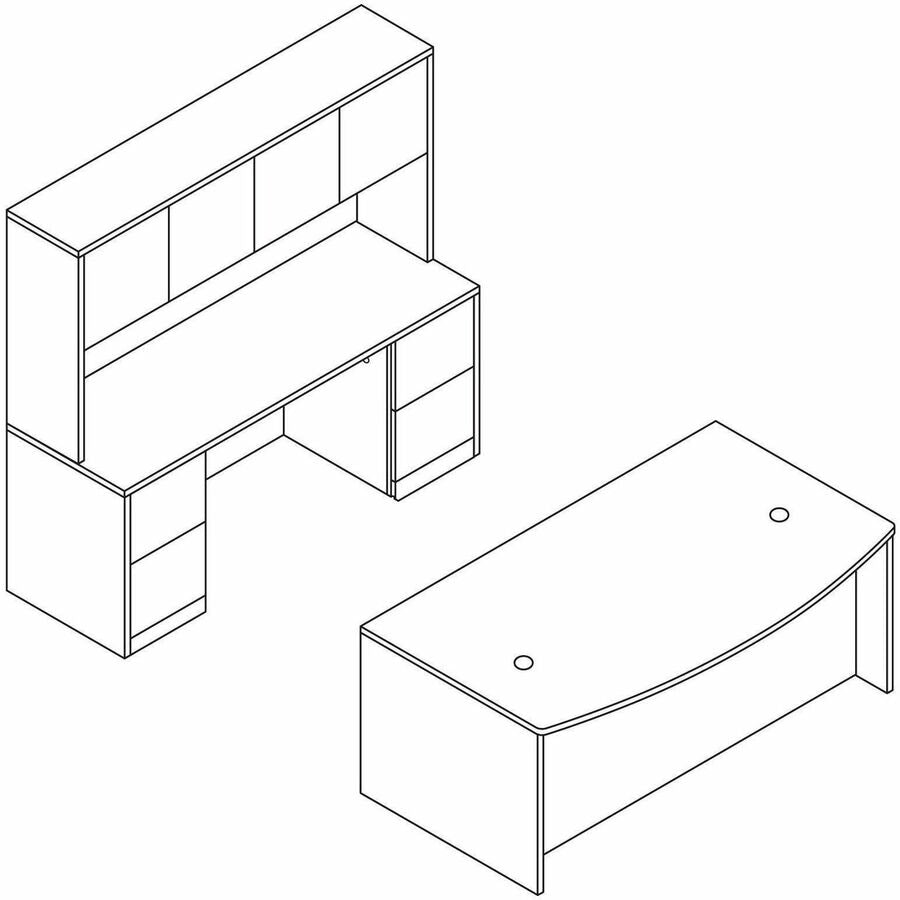 10500 Series Stack-On Storage Unit, 72w x 14.63d x 37.13h, Mahogany