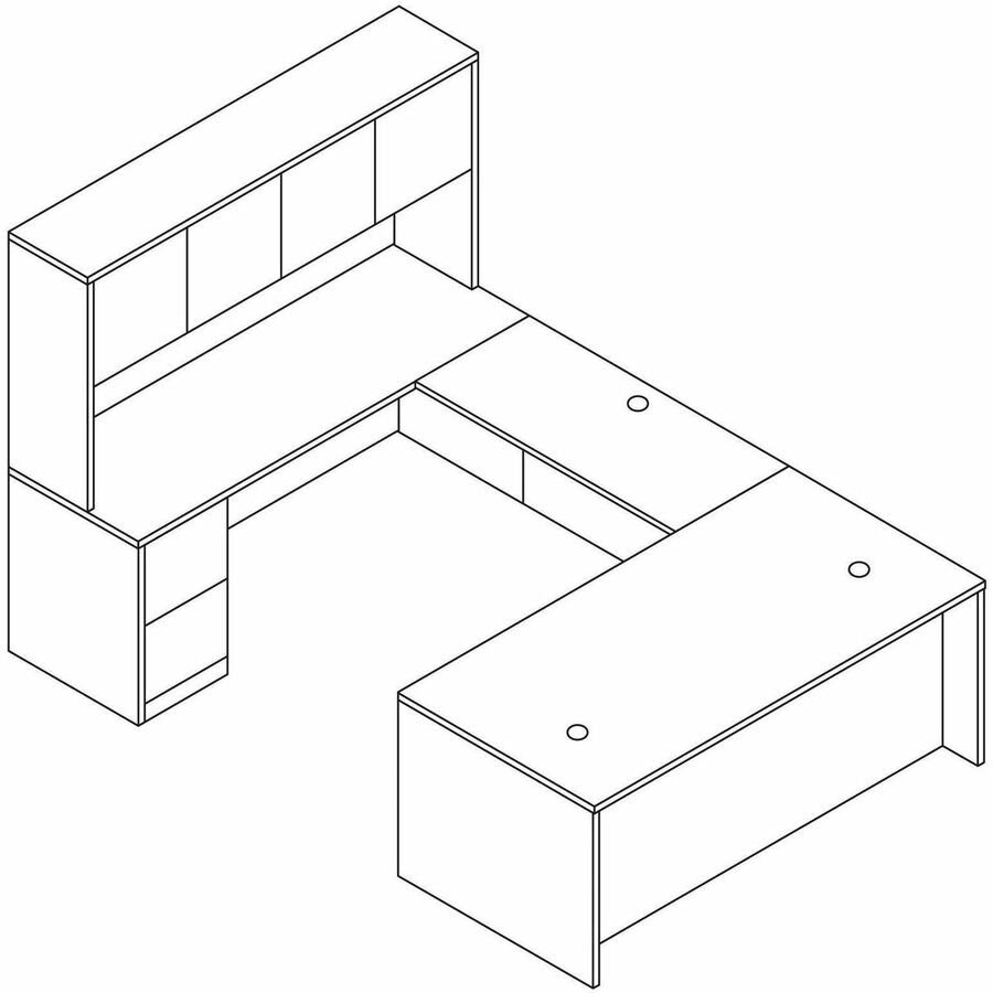 10500 Series Stack-On Storage Unit, 72w x 14.63d x 37.13h, Mahogany