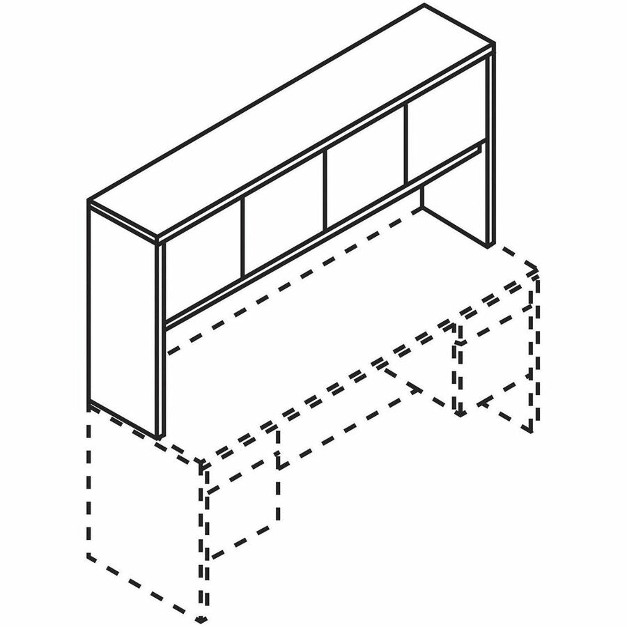 10500 Series Stack-On Storage Unit, 72w x 14.63d x 37.13h, Mahogany