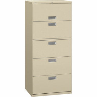 HON Brigade 600 H675 Lateral File - 30" x 18"67" - 5 Drawer(s) - Finish: Putty