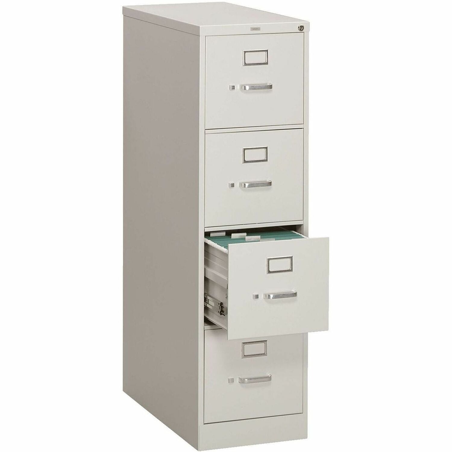 310 Series Vertical File, 4 Letter-Size File Drawers, Light Gray, 15" x 26.5" x 52