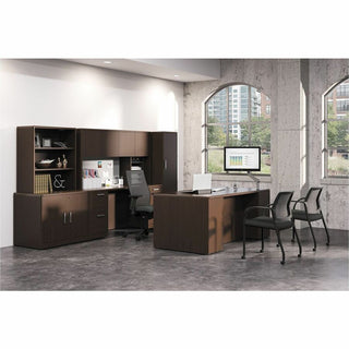 HON 10700 H10770 Bridge - 47" x 24"29.5" - Waterfall Edge - Finish: Mahogany
