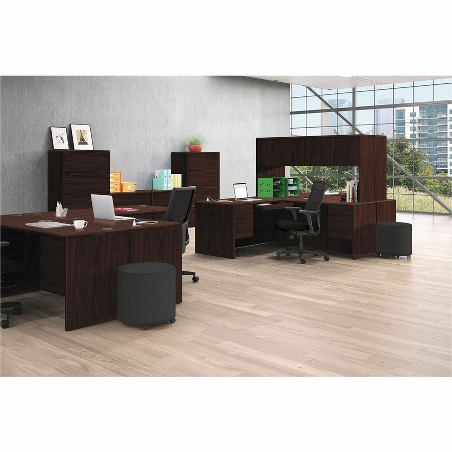 HON 10700 H10770 Bridge - 47" x 24"29.5" - Waterfall Edge - Finish: Mahogany