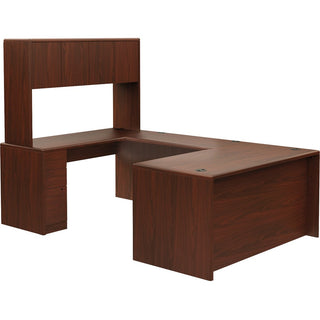 HON 10700 H10732 Hutch - 62.6" x 14.6"37.1" - Waterfall Edge - Finish: Mahogany